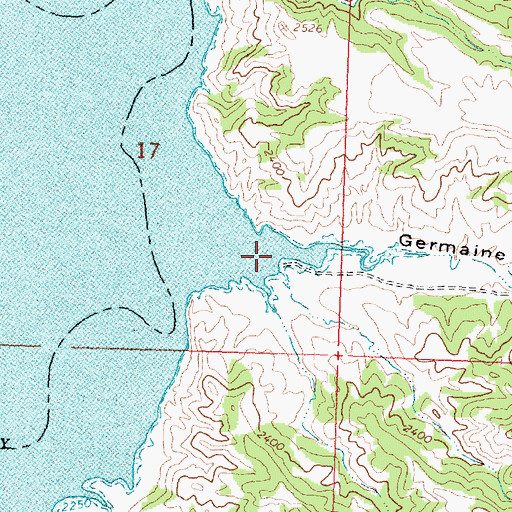 Topographic Map of Germaine Coulee, MT