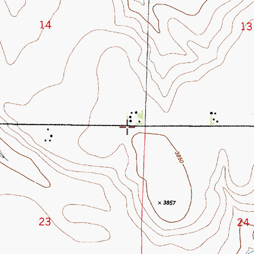 Topographic Map of Gettel School (historical), MT