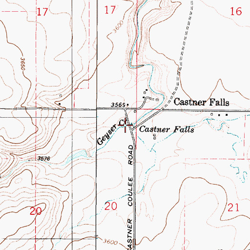 Topographic Map of Geyser Creek, MT