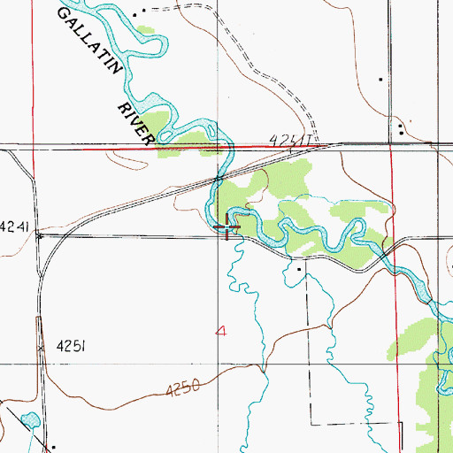 Topographic Map of Gibson Creek, MT