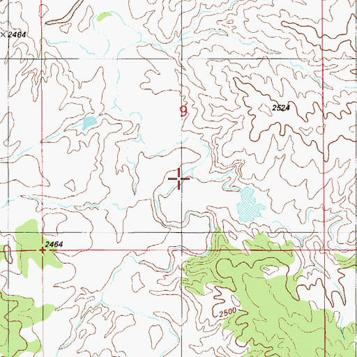Topographic Map of Gibson Ditch, MT
