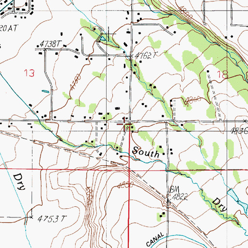Topographic Map of Gilroy, MT