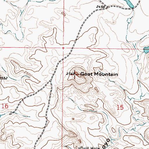 Topographic Map of Goat Mountain, MT