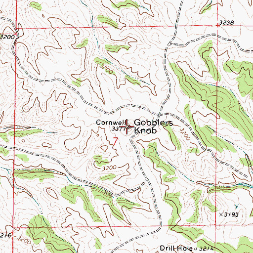 Topographic Map of Gobblers Knob, MT