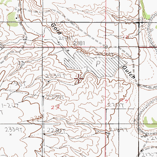 Topographic Map of Gold Gulch, MT