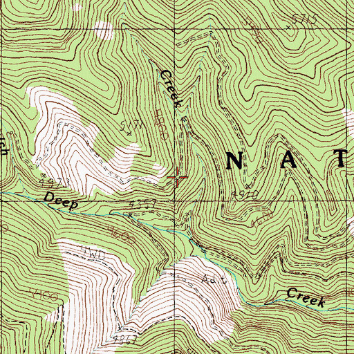 Topographic Map of Gold Mountain Mines, MT