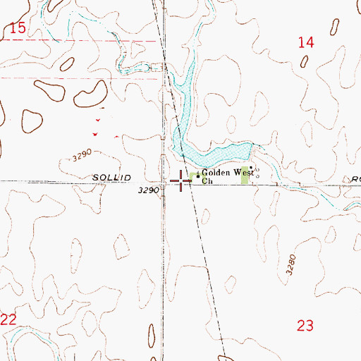 Topographic Map of Golden West Church, MT