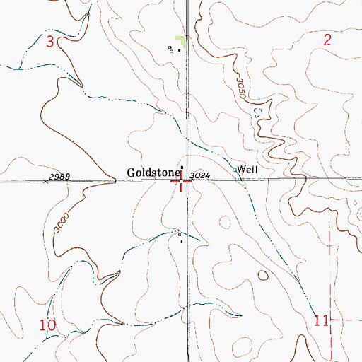 Topographic Map of Goldstone, MT
