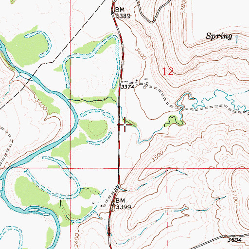 Topographic Map of Goodman Coulee, MT