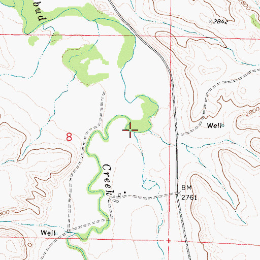 Topographic Map of Goodman Creek, MT