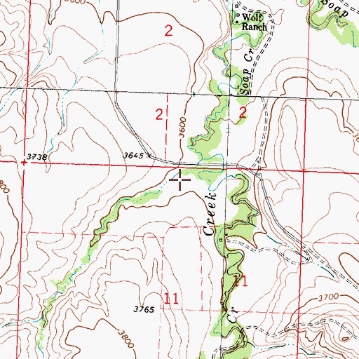 Topographic Map of Goose Coulee, MT