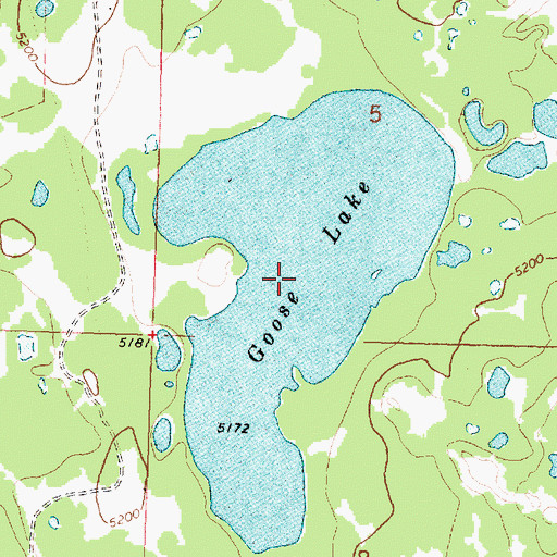 Topographic Map of Goose Lake, MT