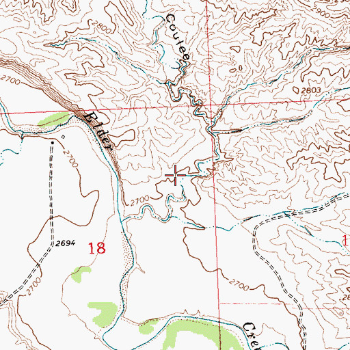 Topographic Map of Gorman Coulee, MT