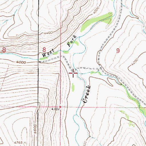 Topographic Map of Government Creek, MT