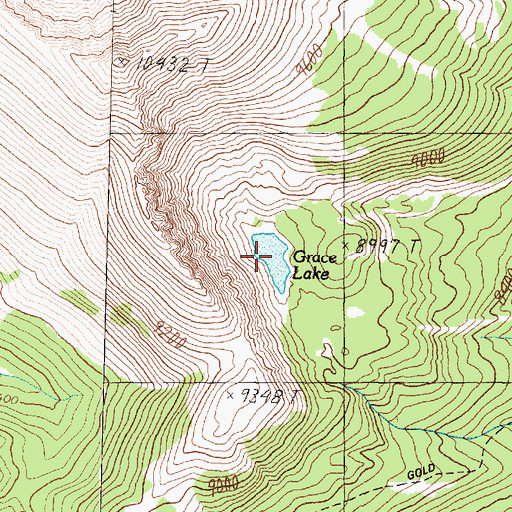 Topographic Map of Grace Lake, MT