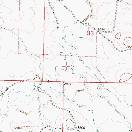 Topographic Map of Graham Coulee, MT