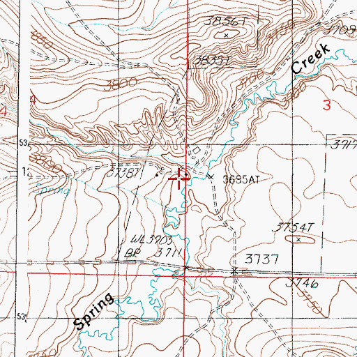 Topographic Map of Graham Ranch, MT