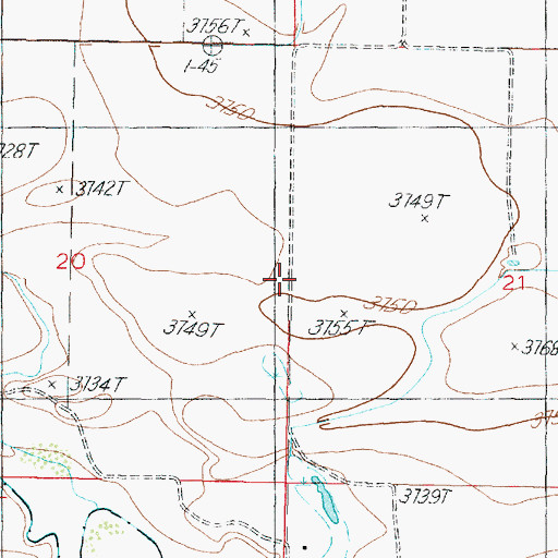 Topographic Map of Grand View School (historical), MT