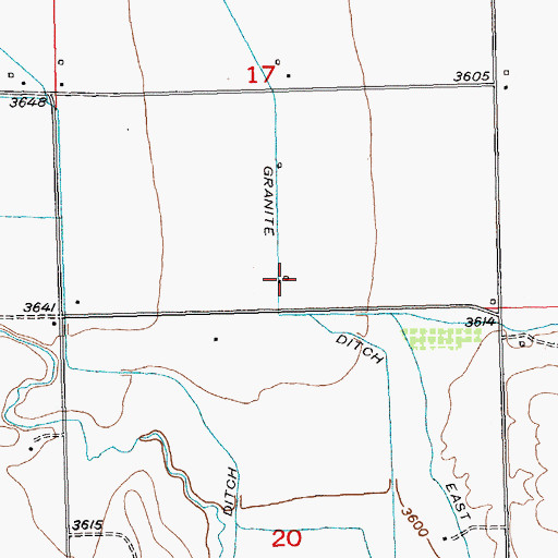 Topographic Map of Granite Ditch, MT