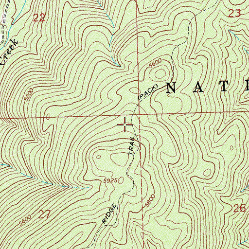 Topographic Map of Granite Ridge Trail, MT