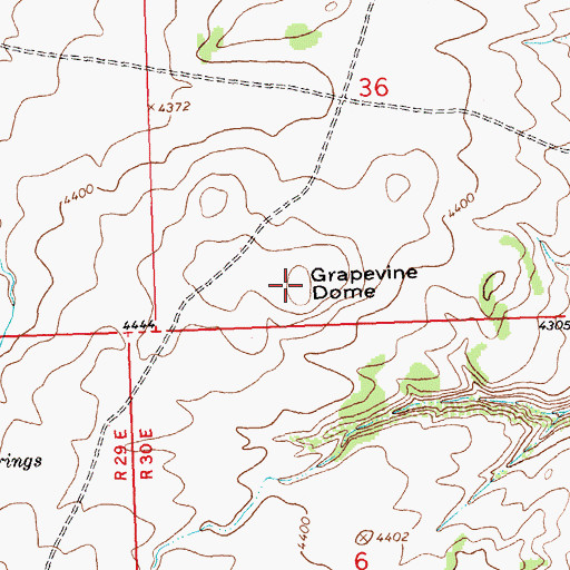 Topographic Map of Grapevine Dome, MT