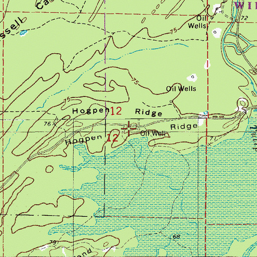 Topographic Map of Hogpen Ridge, AR