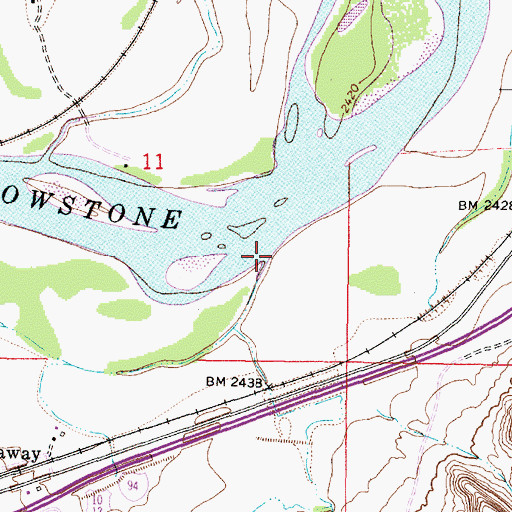 Topographic Map of Graveyard Creek, MT