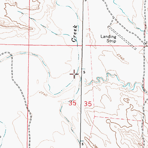 Topographic Map of Graveyard Creek, MT