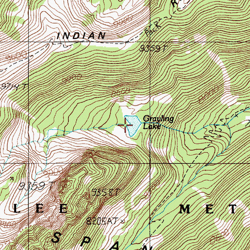 Topographic Map of Grayling Lake, MT