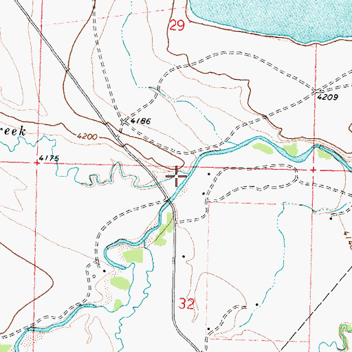 Topographic Map of Greasewood Creek, MT
