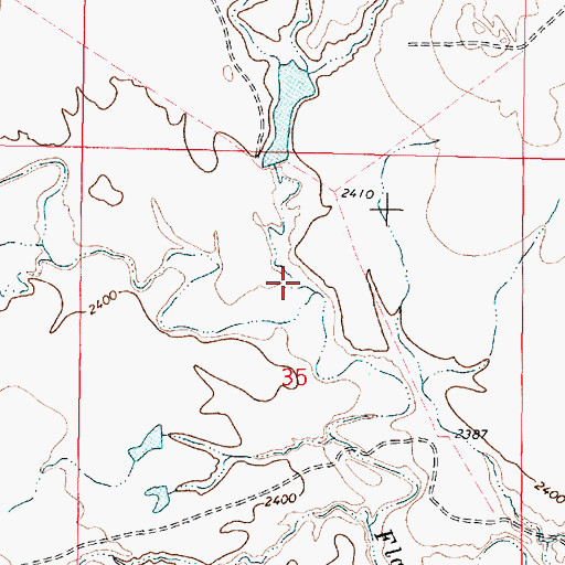 Topographic Map of Green Coulee, MT