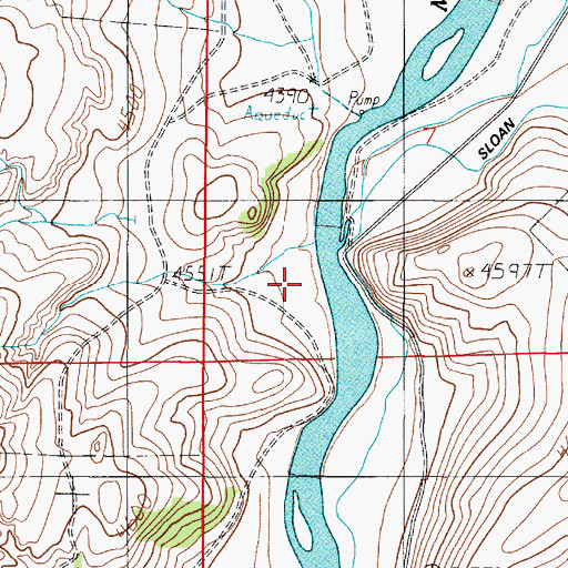 Topographic Map of Greene Ranch Ditch, MT