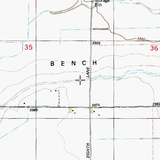 Topographic Map of Greenfield South Canal, MT