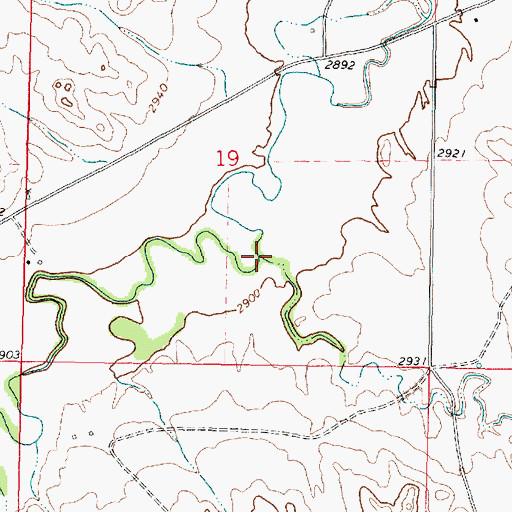 Topographic Map of Greenleaf Creek, MT