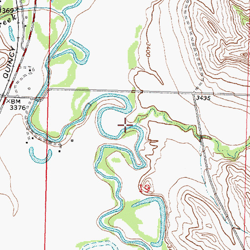 Topographic Map of Grey Blanket Creek, MT