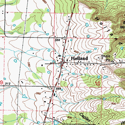 Topographic Map of Holland, AR