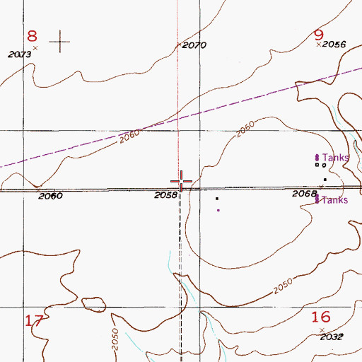 Topographic Map of Griffin School (historical), MT