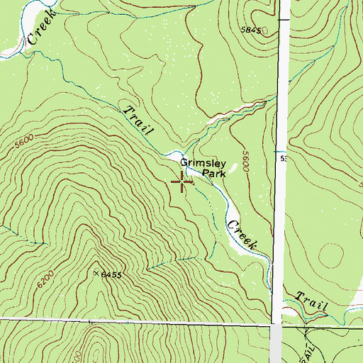 Topographic Map of Grimsley Park, MT