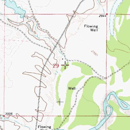 Topographic Map of Gring Creek, MT