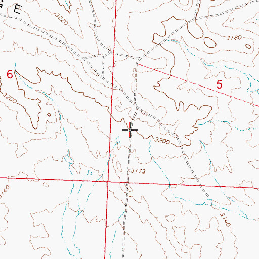 Topographic Map of Gumbo Ridge, MT