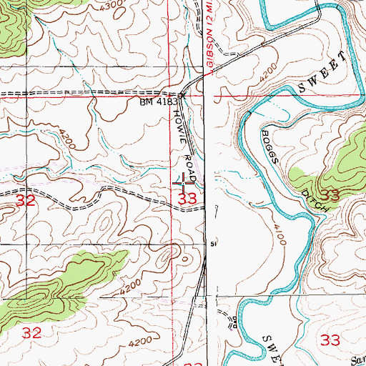 Topographic Map of Gunnerson Draw, MT