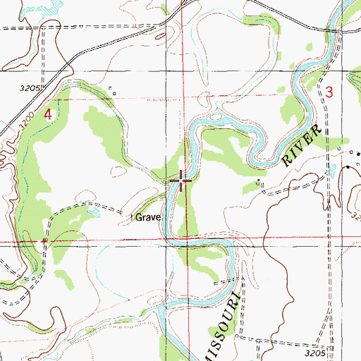 Topographic Map of Hackberry Creek, MT