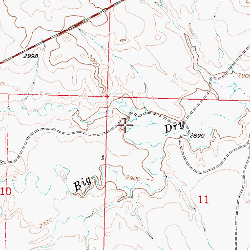 Topographic Map of Haislett Creek, MT