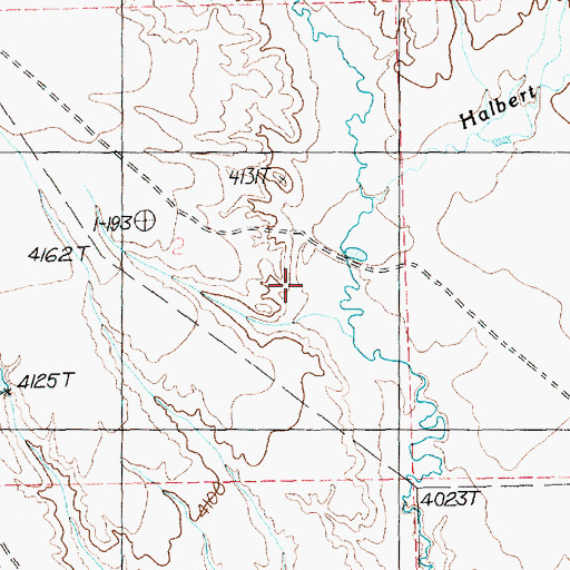 Topographic Map of Halbert Creek, MT
