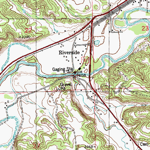Topographic Map of Halfbreed Creek, MT