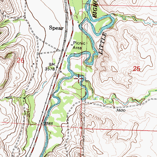 Topographic Map of Halfway Creek, MT
