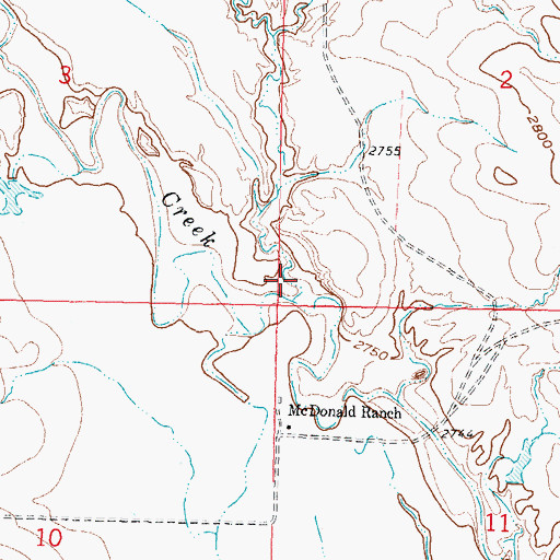 Topographic Map of Hallanger Coulee, MT