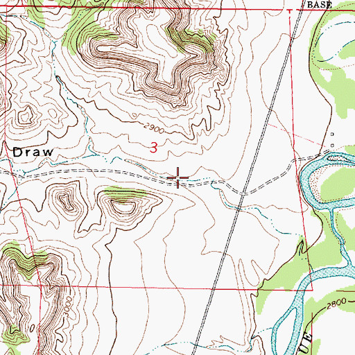 Topographic Map of Hammond Draw, MT