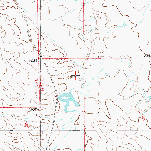 Topographic Map of Hanley Creek, MT