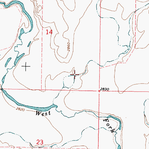 Topographic Map of Happy Valley, MT